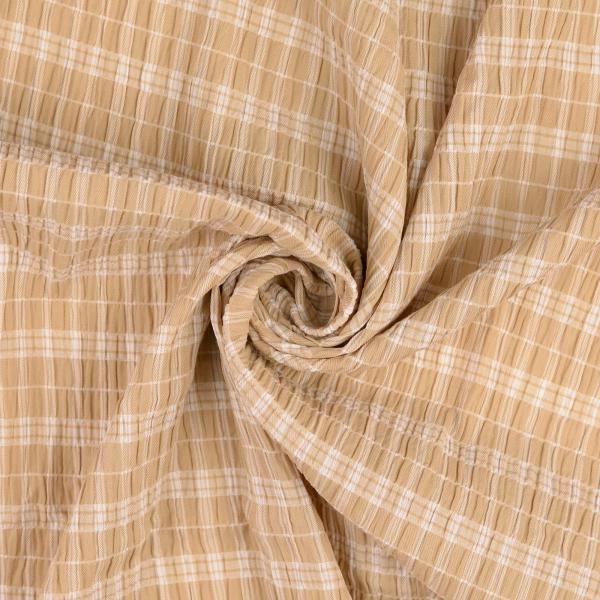 Seersucker Karo - beige